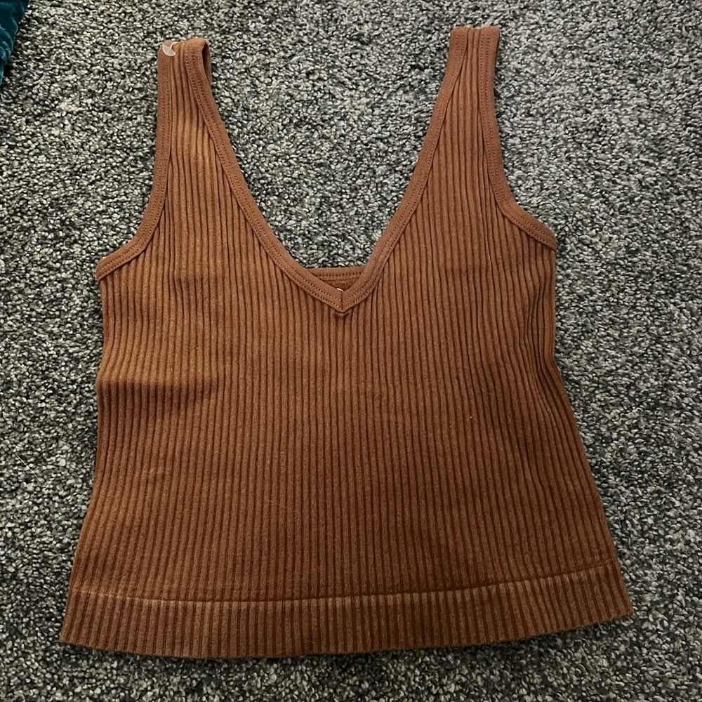 Brown tank top. Size XXS. Never worn!
